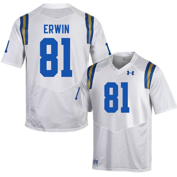Men #81 Jaylen Erwin UCLA Bruins College Football Jerseys Sale-White